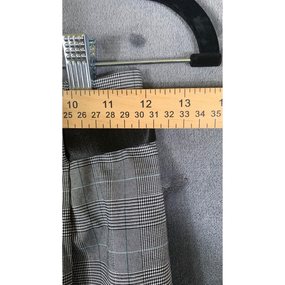 Grey Lab Los Angeles Plaid High Waist Belted Trousers Grey XS NEW - Picture 4 of 7